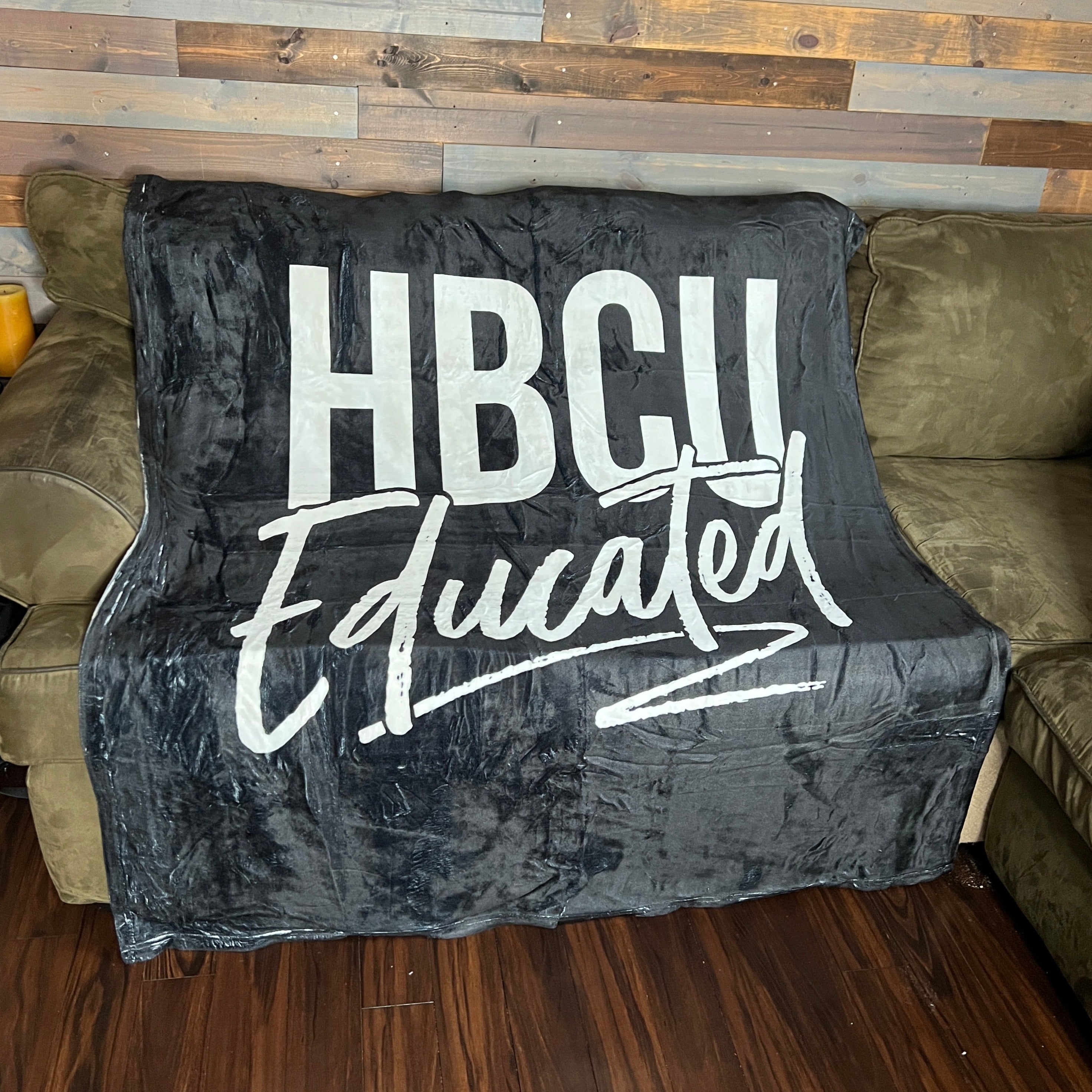 HBCU Educated couch throw blanket for HBCU alumni