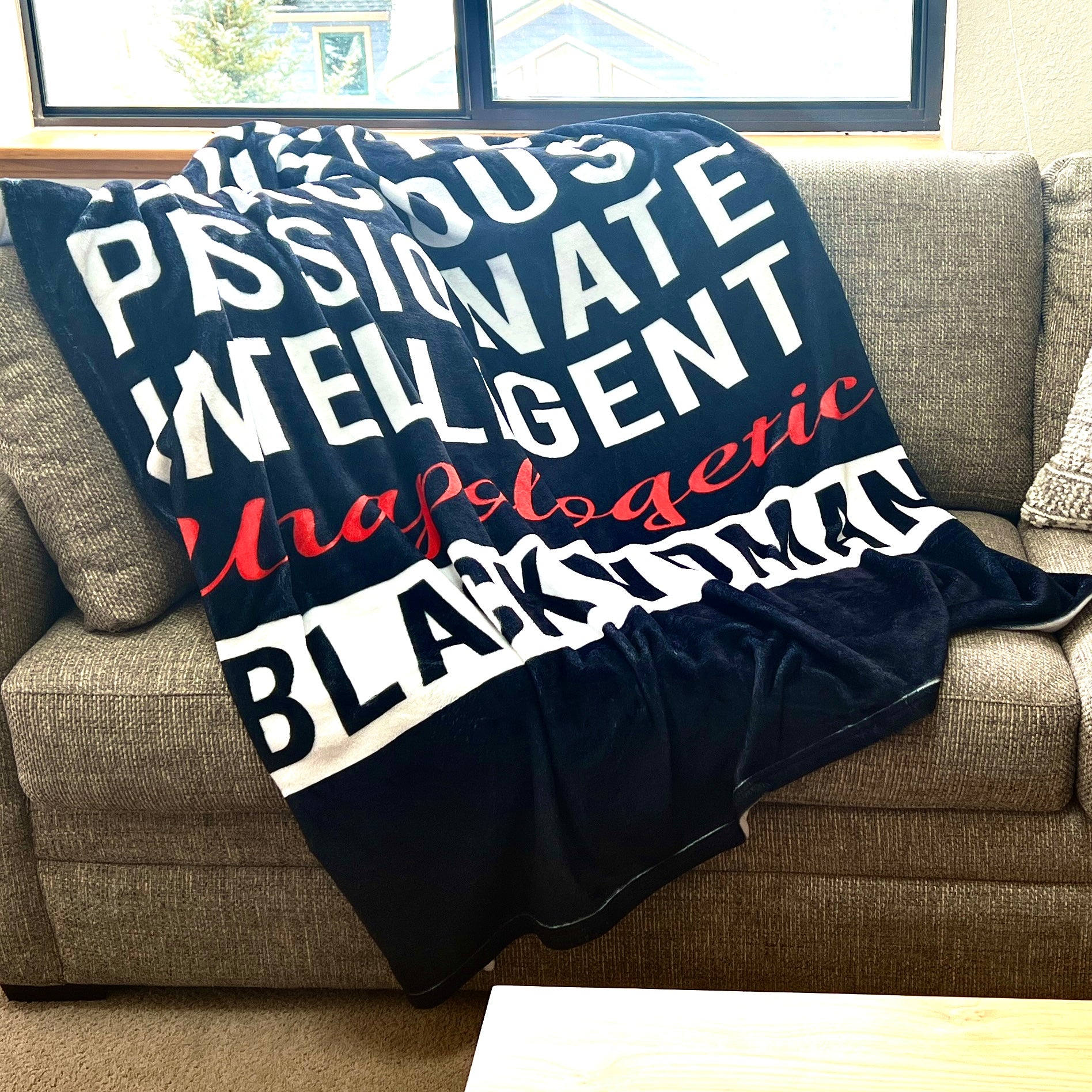 Traits of a Black Woman throw blanket for couch