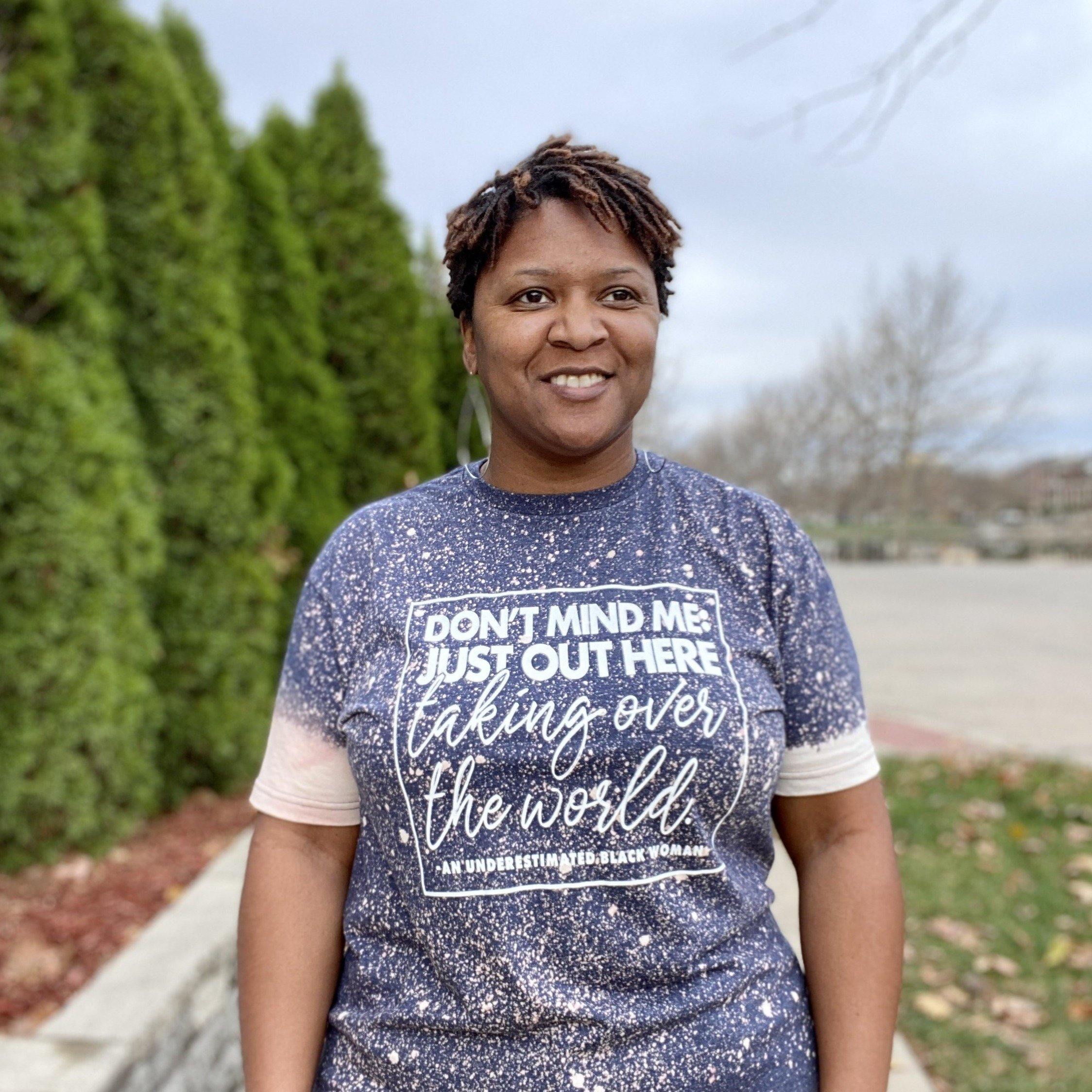 Underestimated Black Woman Bleached tee