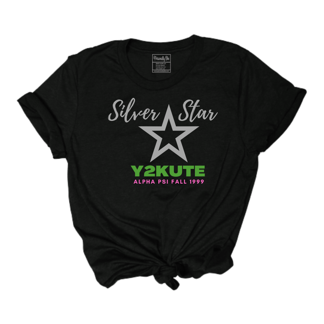 Y2Kute Silver Star tee