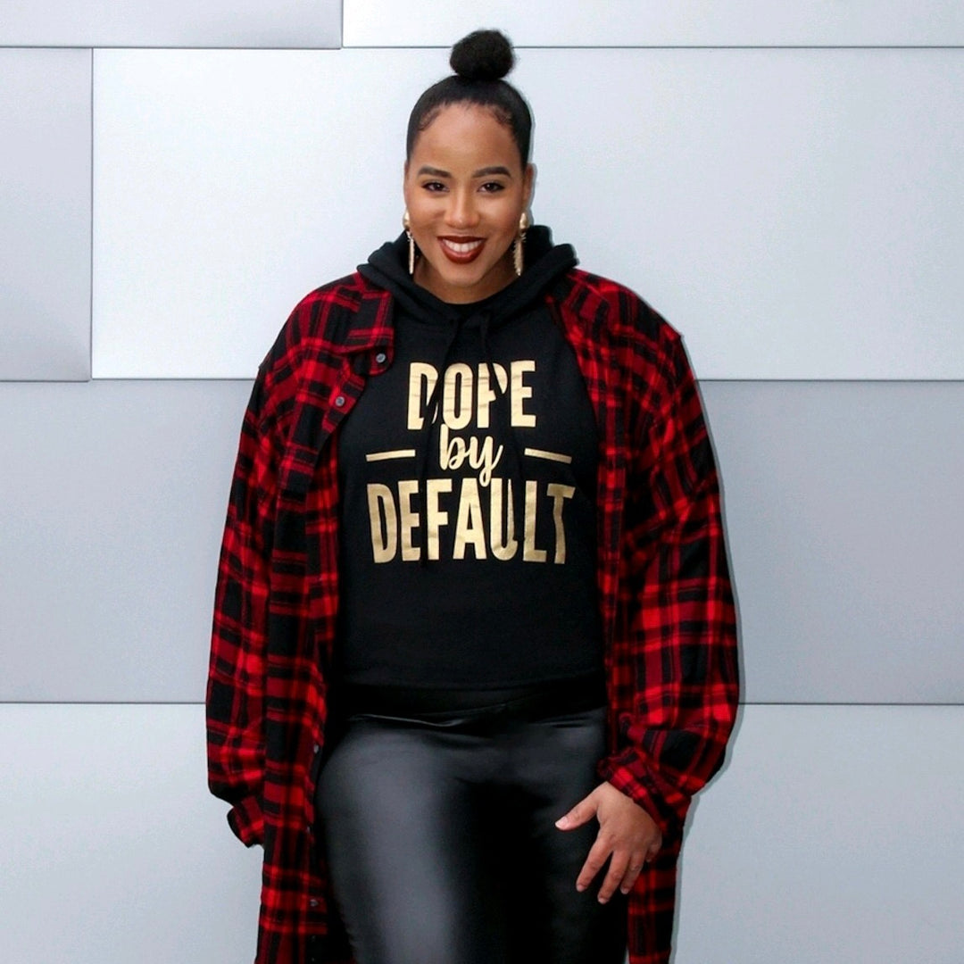 black dope be default cropped hoodie model