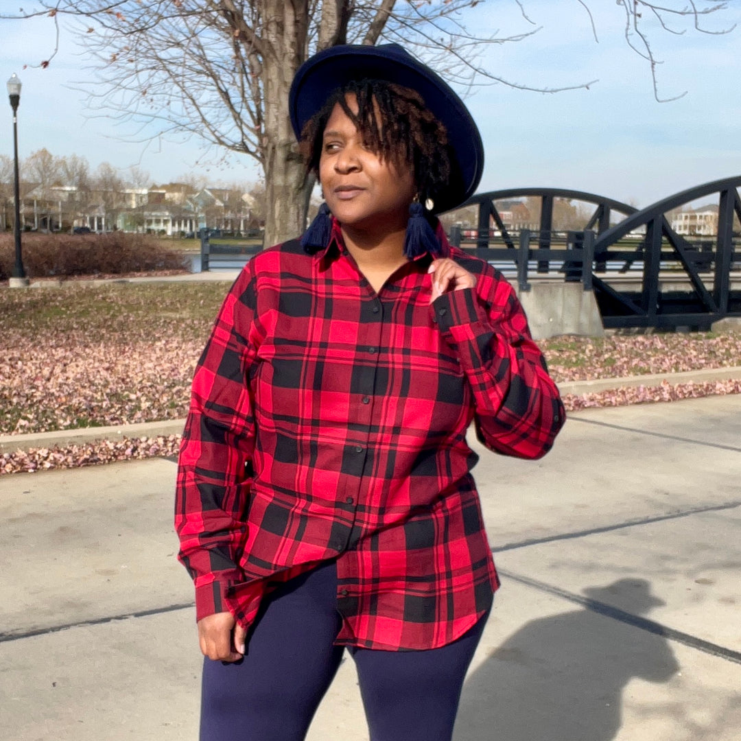 Normalizing Black Girl Excellence Plaid Tunic