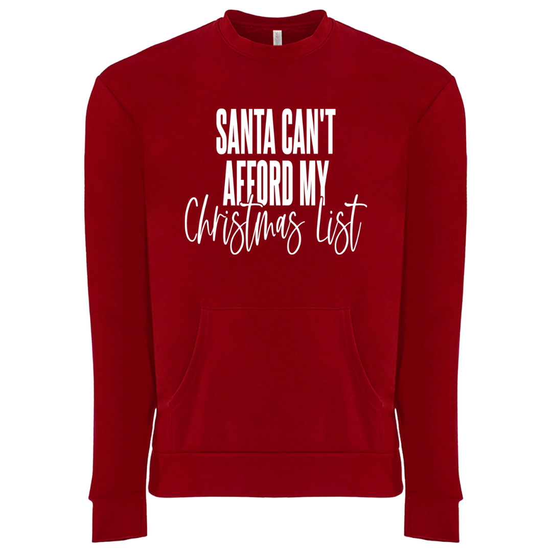 My Christmas List Pocket Sweatshirt