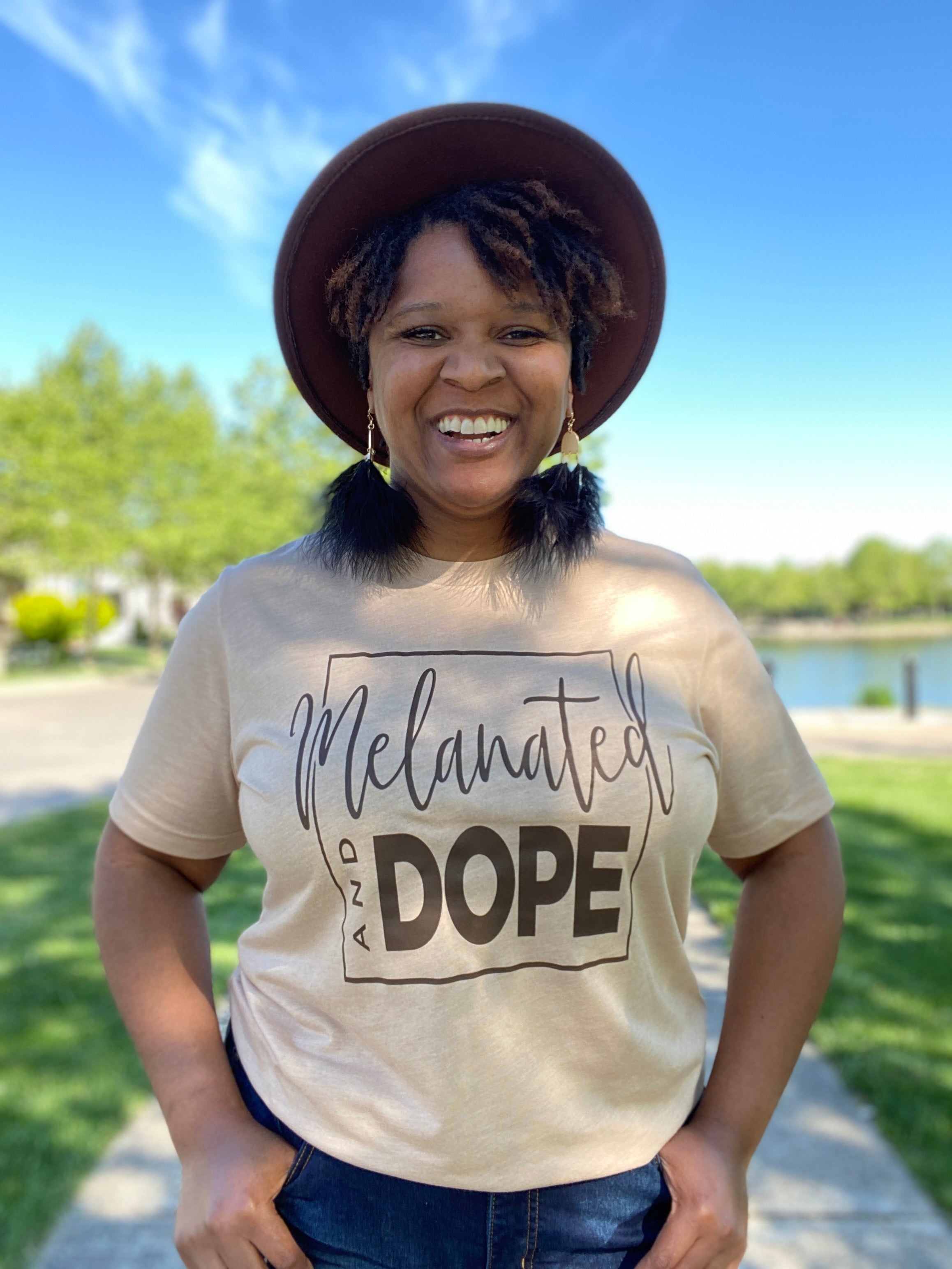 melanated and dope tee