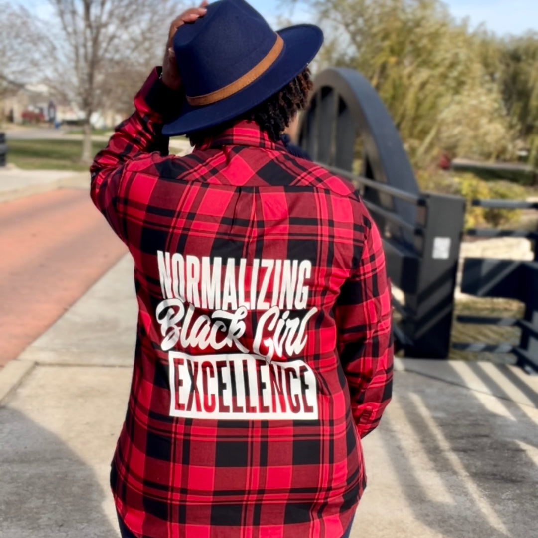 Normalizing Black Girl Excellence Plaid Tunic