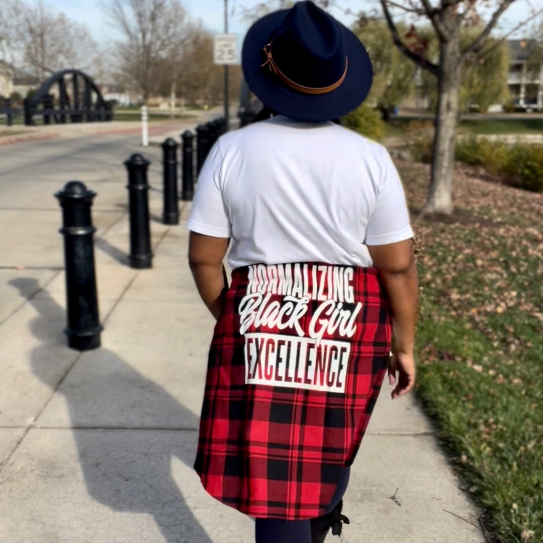 Normalizing Black Girl Excellence Plaid Tunic