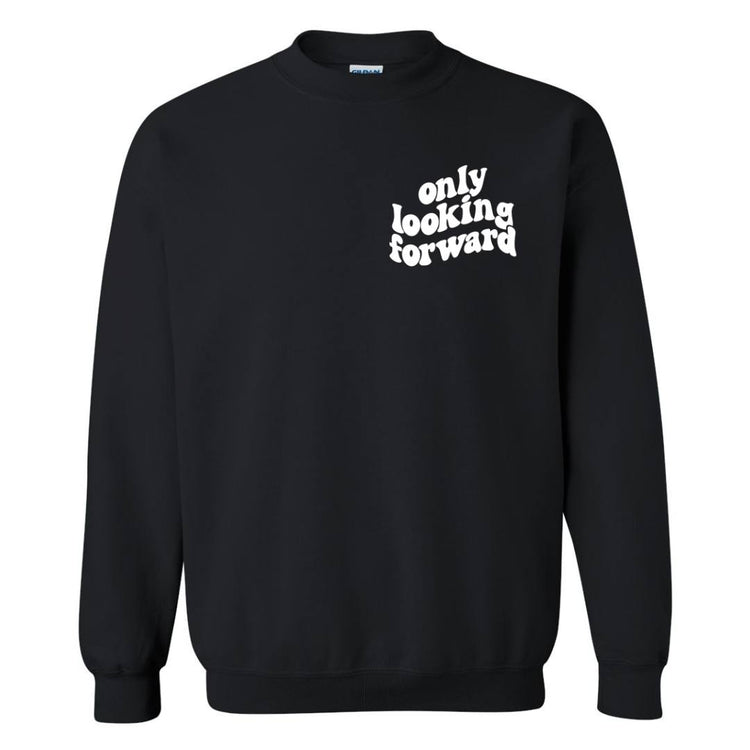 only looking forward black sweatshirt front